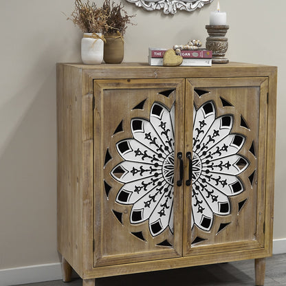 Emporium Mandala Fleur Double Door Cabinet 89cm - Image 3