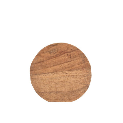 Handcrafted Natural 4pc Coaster Set w Tie 10cm - Image 3