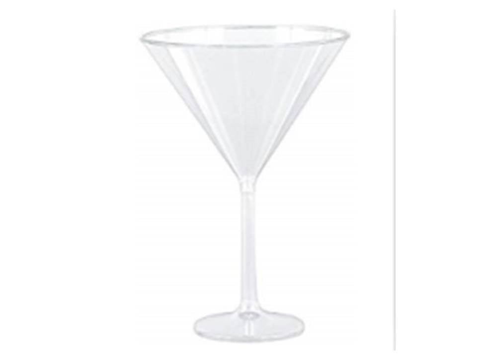 bulk 24 739Mls Jumbo Disposable Martini Glass 25cm