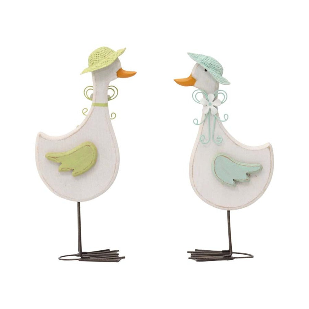 Set 2 Asst Glamorous Ducks Ornament 25cm