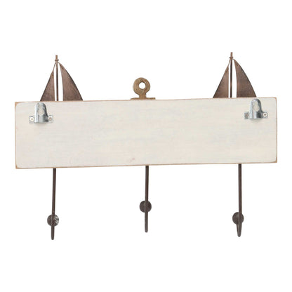 Boat & Anchor 3 Hook Wall Hanging 28x4cm - Image 4
