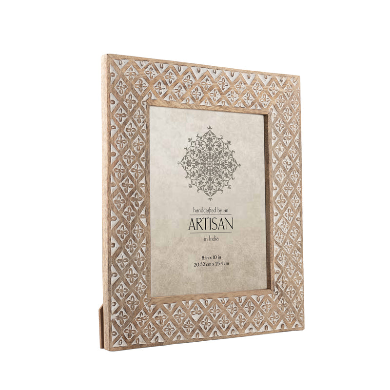 Handcrafted 8x10in 'Diamond Flower' Photoframe 36cm - Image 4