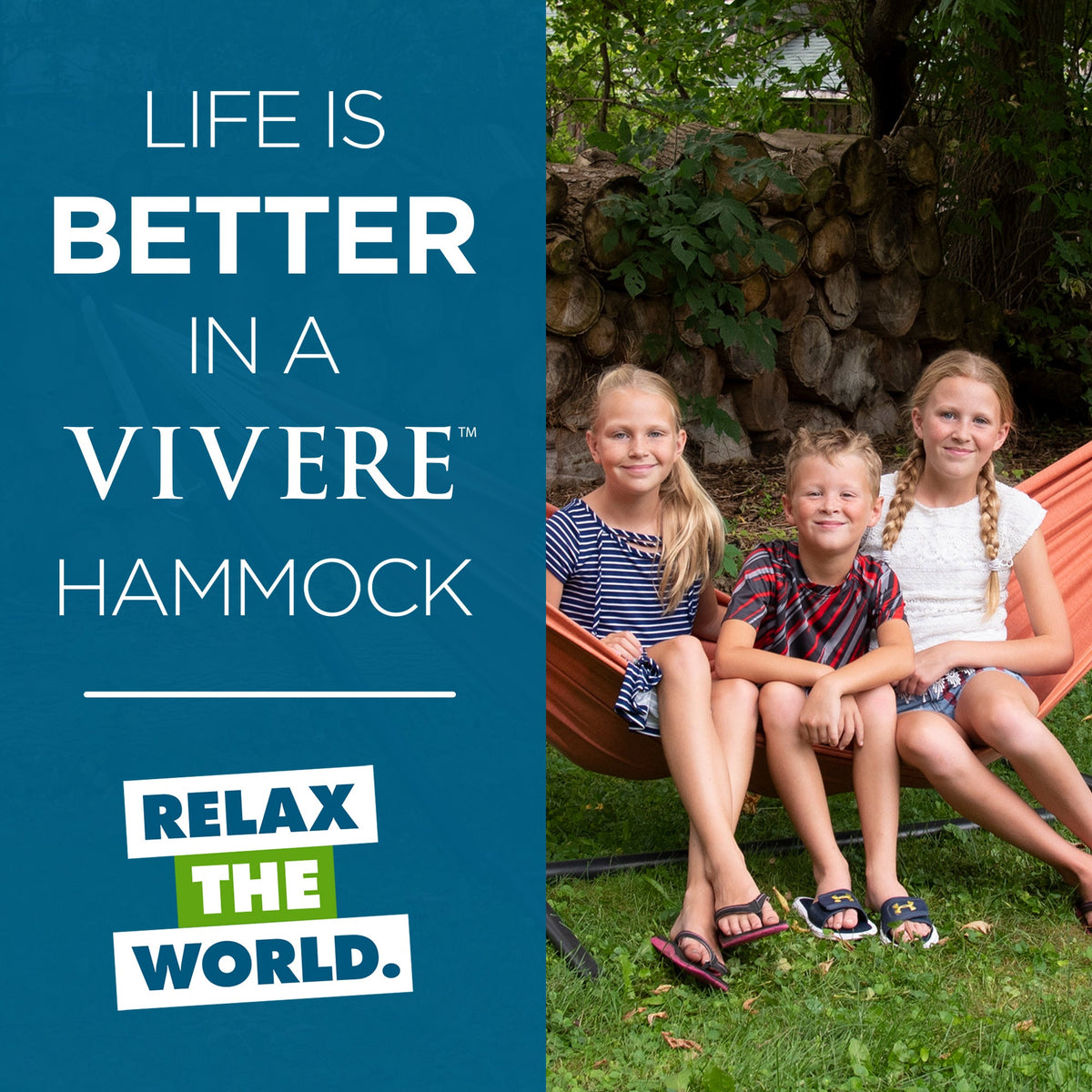 Vivere Brazilian Style Sunbrella Hammock - Coral