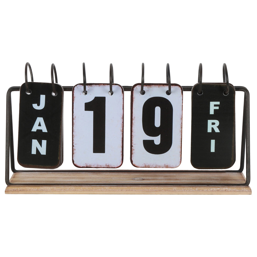 Vintage Style Table Top Calendar 28x9cm - Image 2