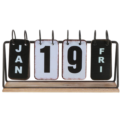 Vintage Style Table Top Calendar 28x9cm - Image 2