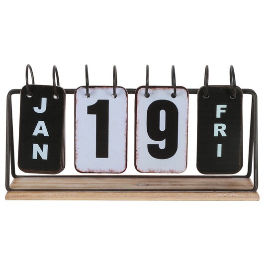 Vintage Style Table Top Calendar 28x9cm - Image 2