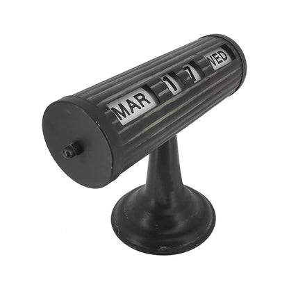 Vintage Style Black Table Top Calendar 24x18cm - Image 3