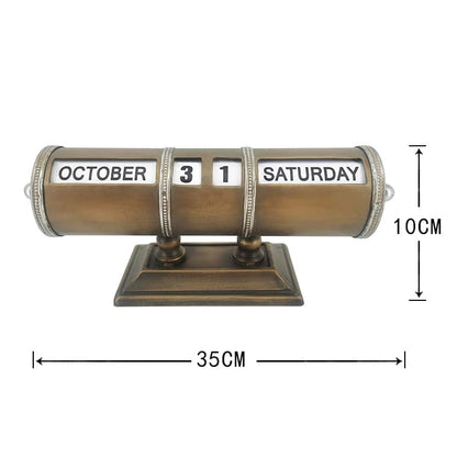 Antique Style Rolled Table Top Calendar 35x13cm - Image 4