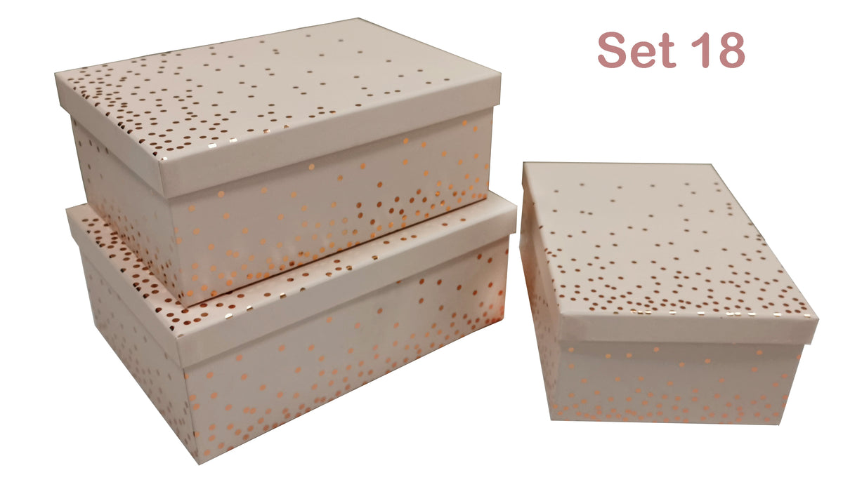 Bulk 2 Pink Gift Box Foiled Confetti Set set18 43x34x16cm