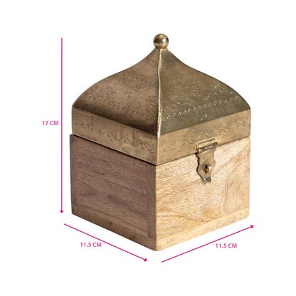 Handcrafted Contemporary Moroccan Square Box 17cm - Image 4