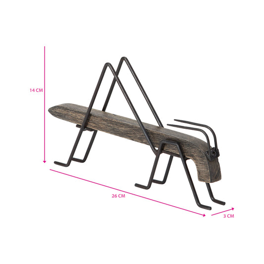 Wood & Iron Decorative Grasshopper 26cm