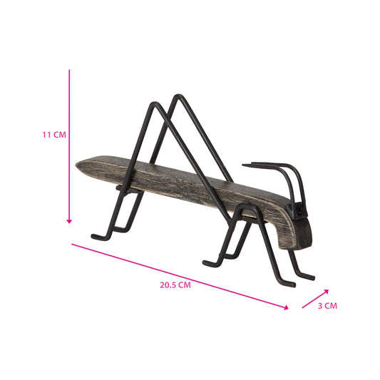 Wood & Iron Decorative Grasshopper 20cm