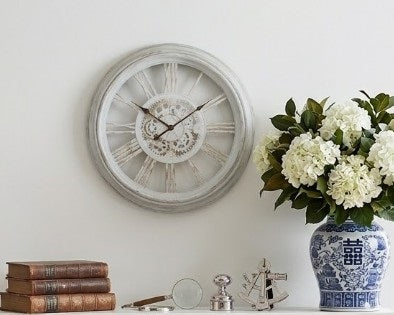 Bulk 5 Winfred Plastic Wall Clock 50cm White