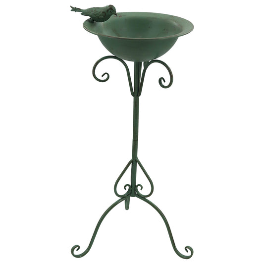 Green Countryside Birdbath on 3 footed Stand 35x74cm