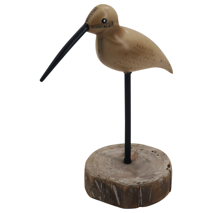 Bird with wood Base Ornament 21x24cm