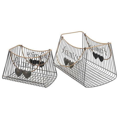Round Tropea 'Love' Basket 25x22cm