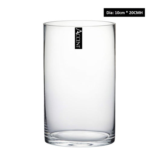 bulk 12 Glass Cylinder Vase 20cm