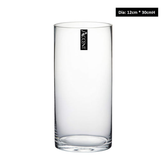 bulk 6 Glass Cylinder Vase Flower 30cm