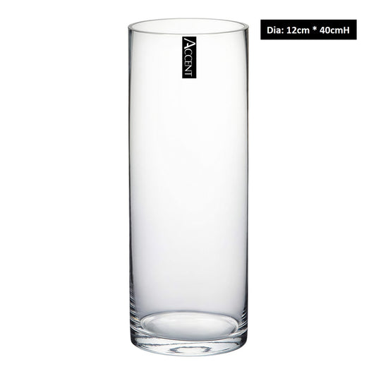 bulk 6 Glass Cylinder Vase 40cm