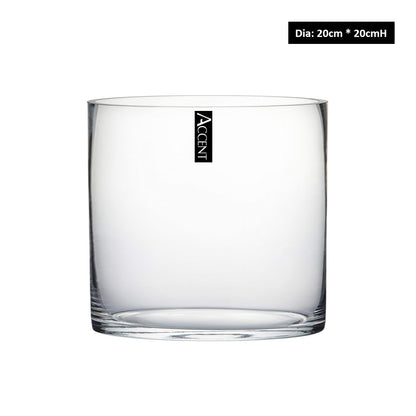 bulk 4 Glass Cylinder Vase Flower 20cm