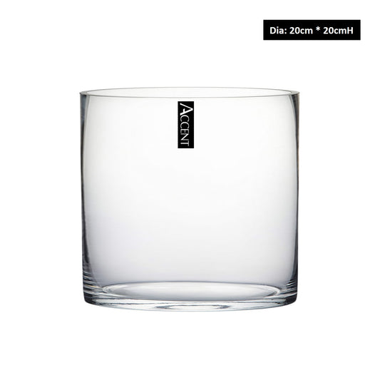 bulk 4 Glass Cylinder Vase Flower 20cm