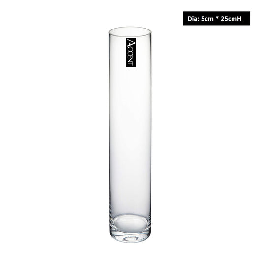 bulk 12 Glass Cylinder Vase 25cm