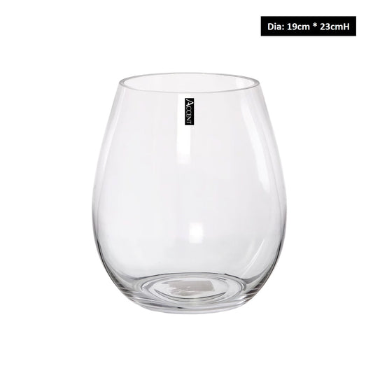 bulk 4 Glass Barrel Vase Flower 23cm