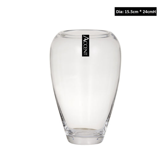 bulk 4 Roselle Glass Vase Flower 24cm