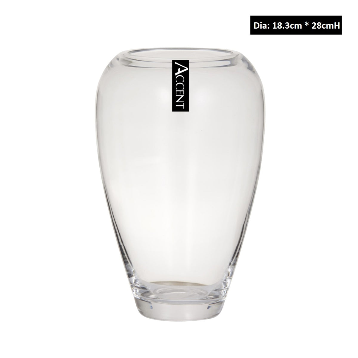 bulk 4 Roselle Glass Vase 28cm