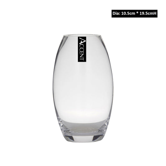 bulk 12 Round Belly Glass Vase 19cm