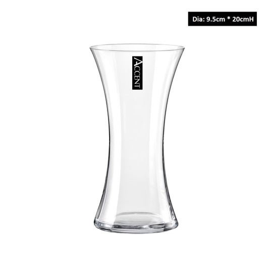 bulk 6 Glass Waisted Vase Flower 20cm