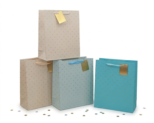 bulk 24 Xlarge Foil Dot Gift Bag 43cm