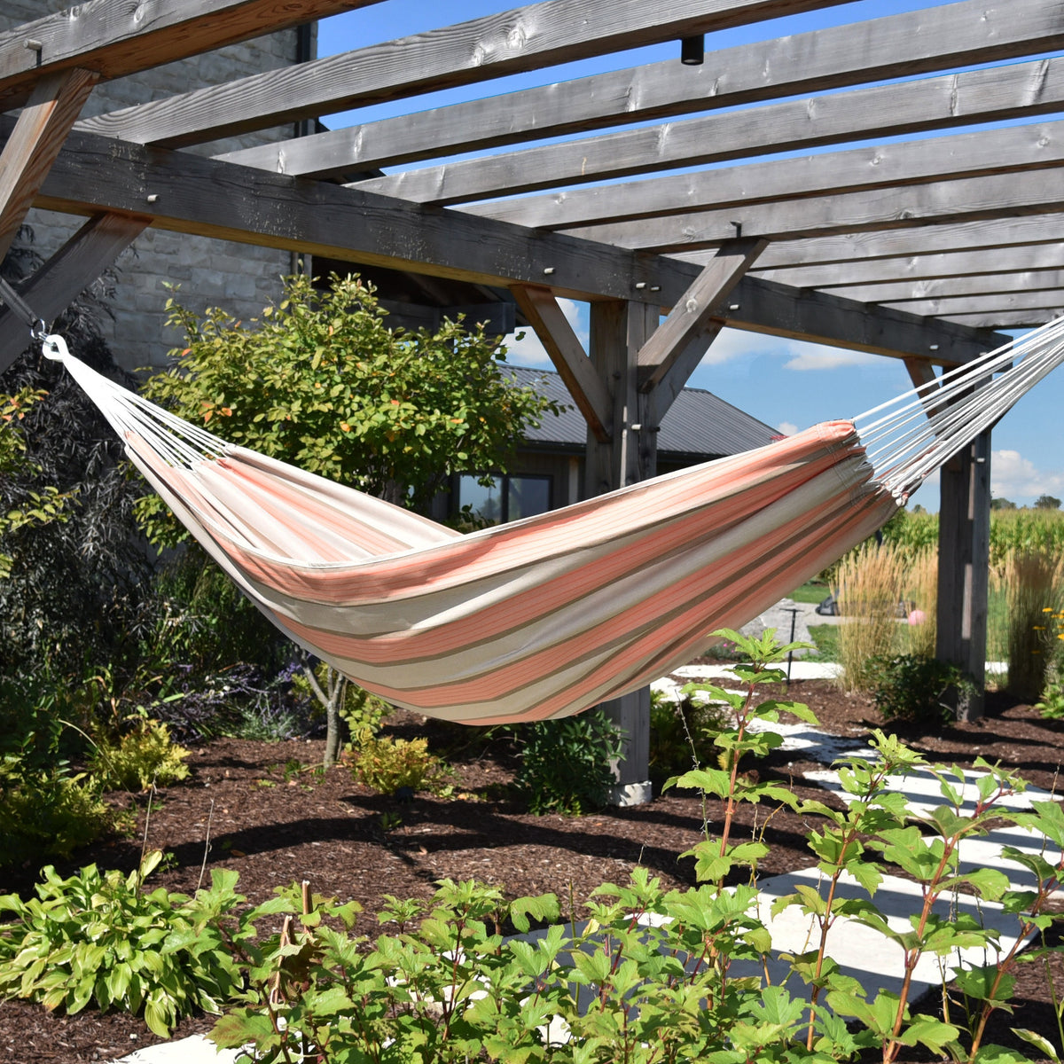 Vivere Brazilian Style Sunbrella Hammock - Cameo