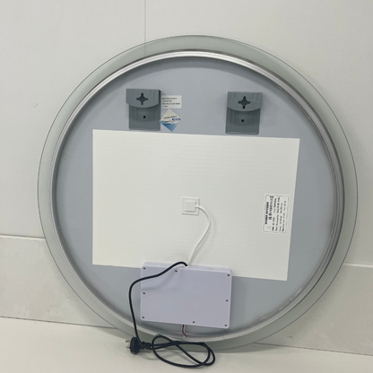 Round LED Mirror 80cm Frosted Defogger Dimmable 30mm Strip
