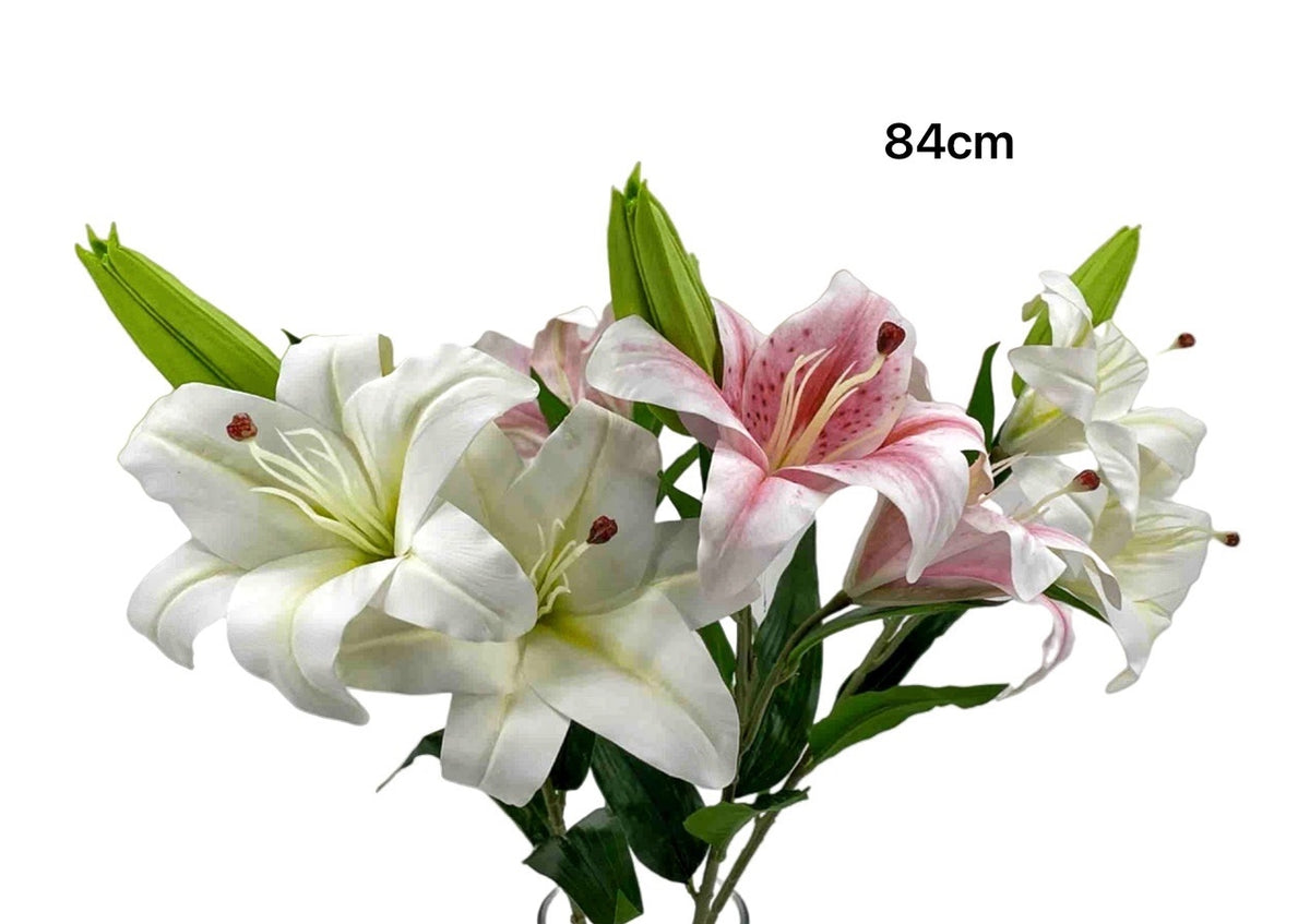 bulk 24 Artificial Lily 2 Heads 84cm