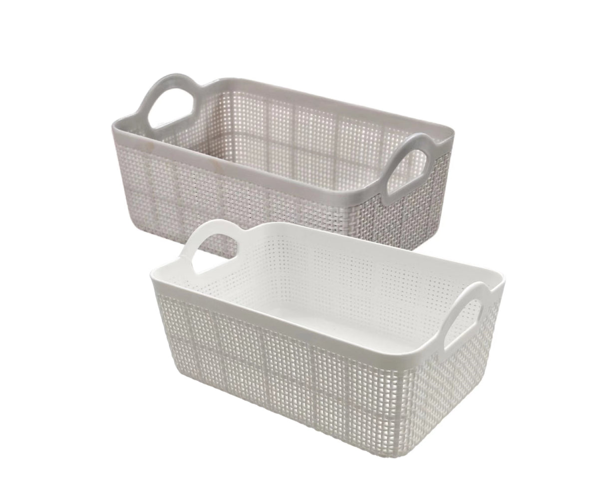 bulk 24 Rect Storage Basket w/ Handle 19cm