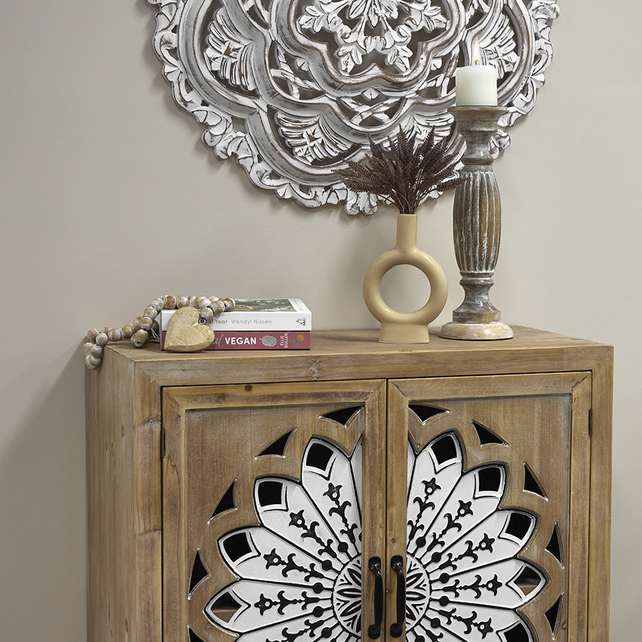 Emporium Mandala Fleur Double Door Cabinet 89cm - Image 4