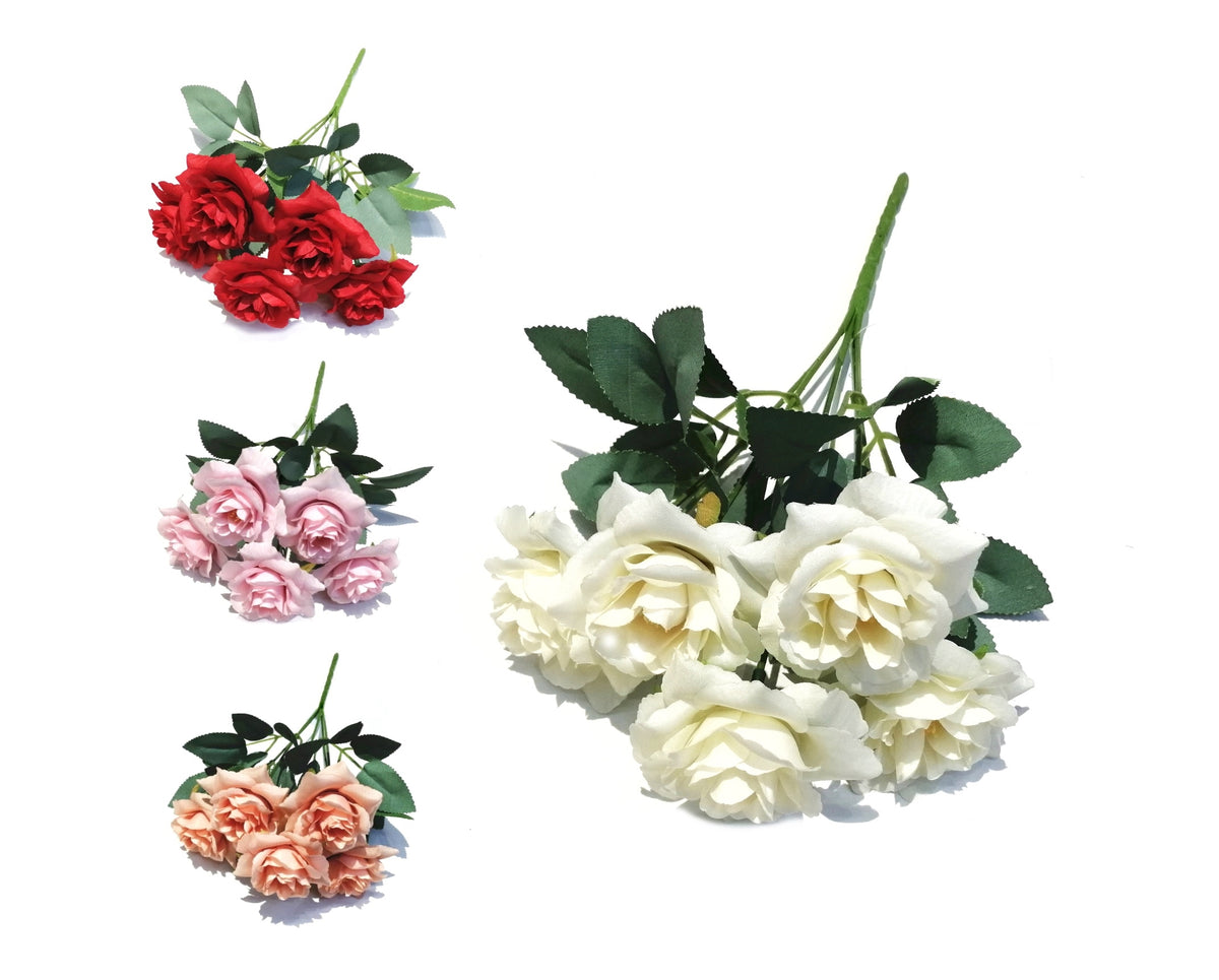 bulk 36 Artificial Rose Bunch 27cm