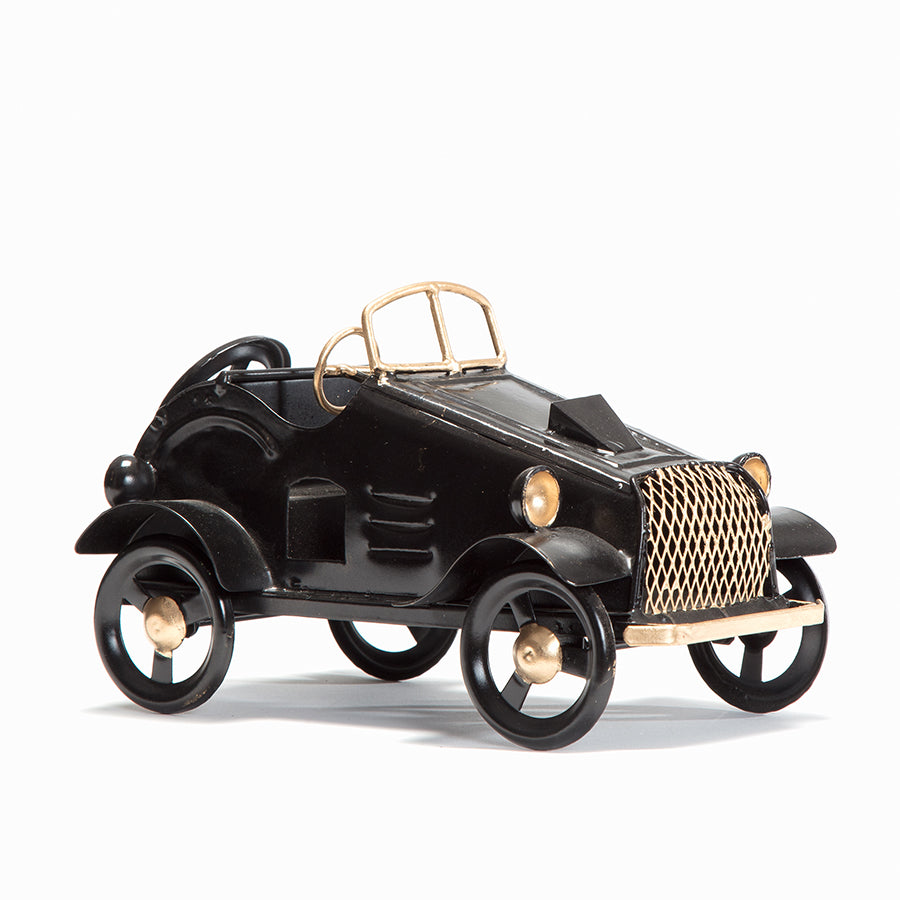 Black Vintage Metal Car 22cm