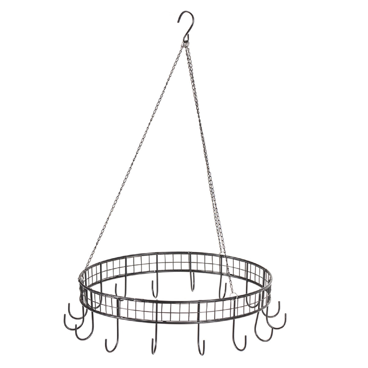 Round Hanging Circle w Hooks Metal 40cm - Image 2
