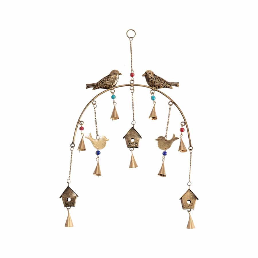Hanging Arch Chime w Birds 50cm