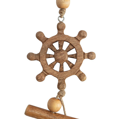 Handcrafted Hanging Ship Wheel 10x55cm