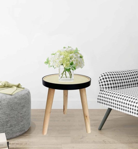 Round Rattan top 3 Legged Potplant Stand / Side Table 34cm - Image 2