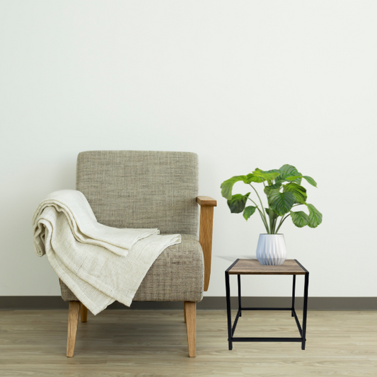 Walnut finish Potplant Stand / Small Side Table 37cm - Image 2
