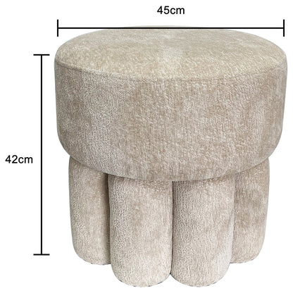 Plush Oat Fabric Ottoman / Stool 45cm - Image 3