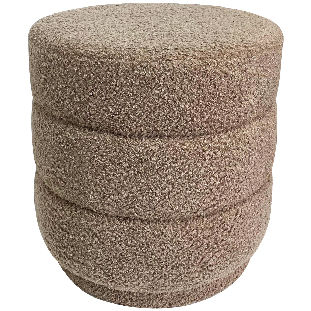 Boucle Loop Style Stepped Ottoman/ Stool 41cm