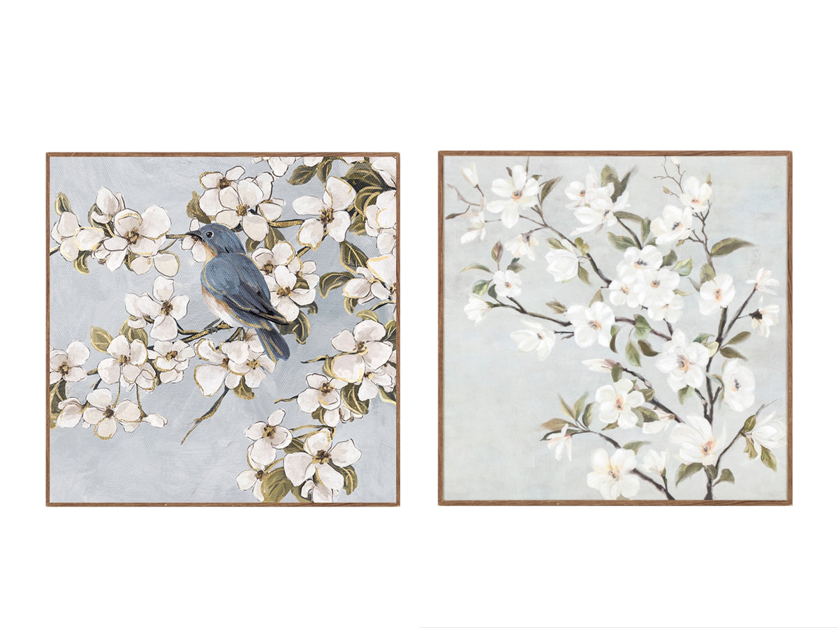 Set 2 Blossom Wall Art 30cm