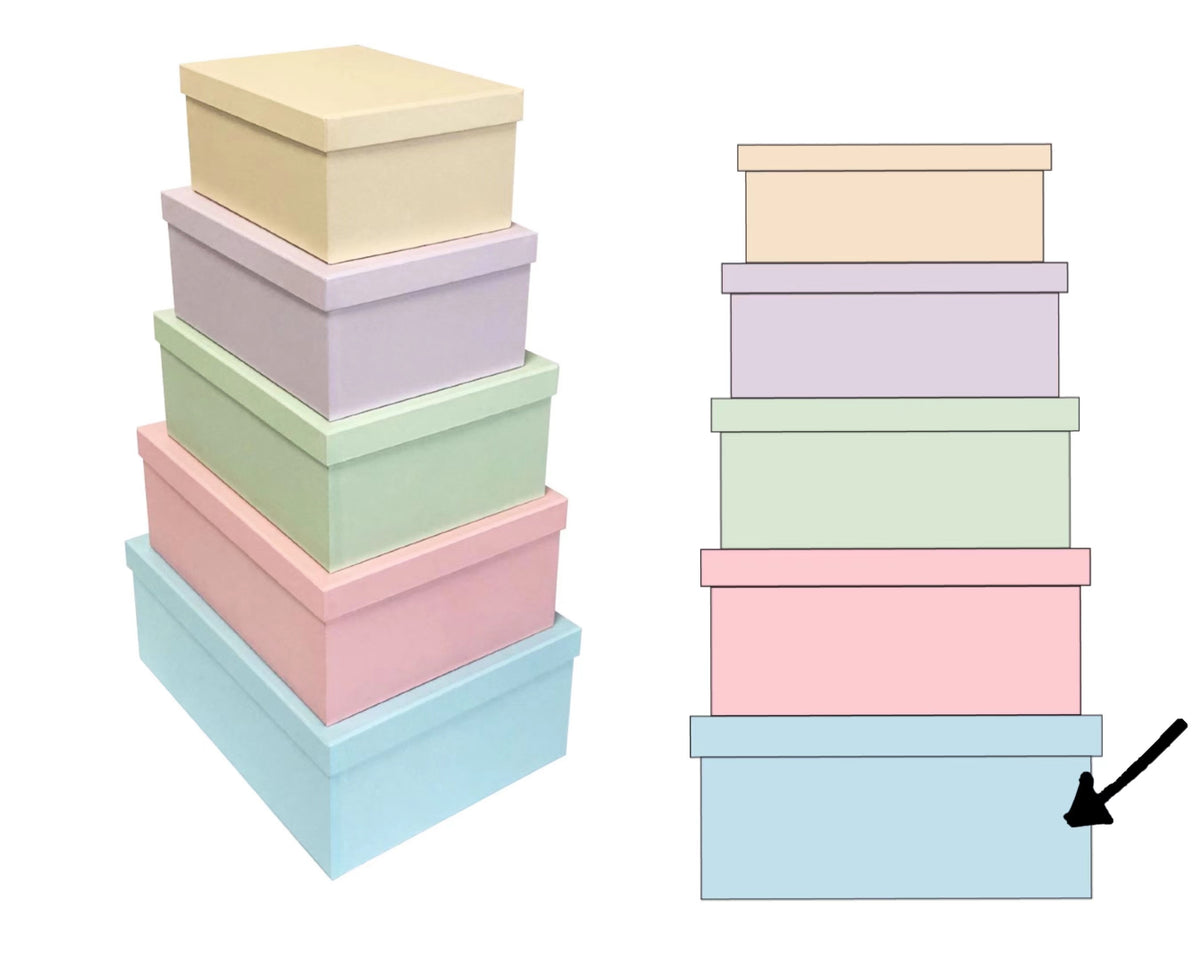 Bulk 2 Macaron Blue Gift Box Set 18 43x34x16cm