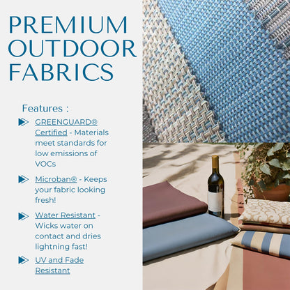 Vivere Coral Springs Phifer & Aluminum Outdoor Pool Lounger Set (3pc) - Pearl