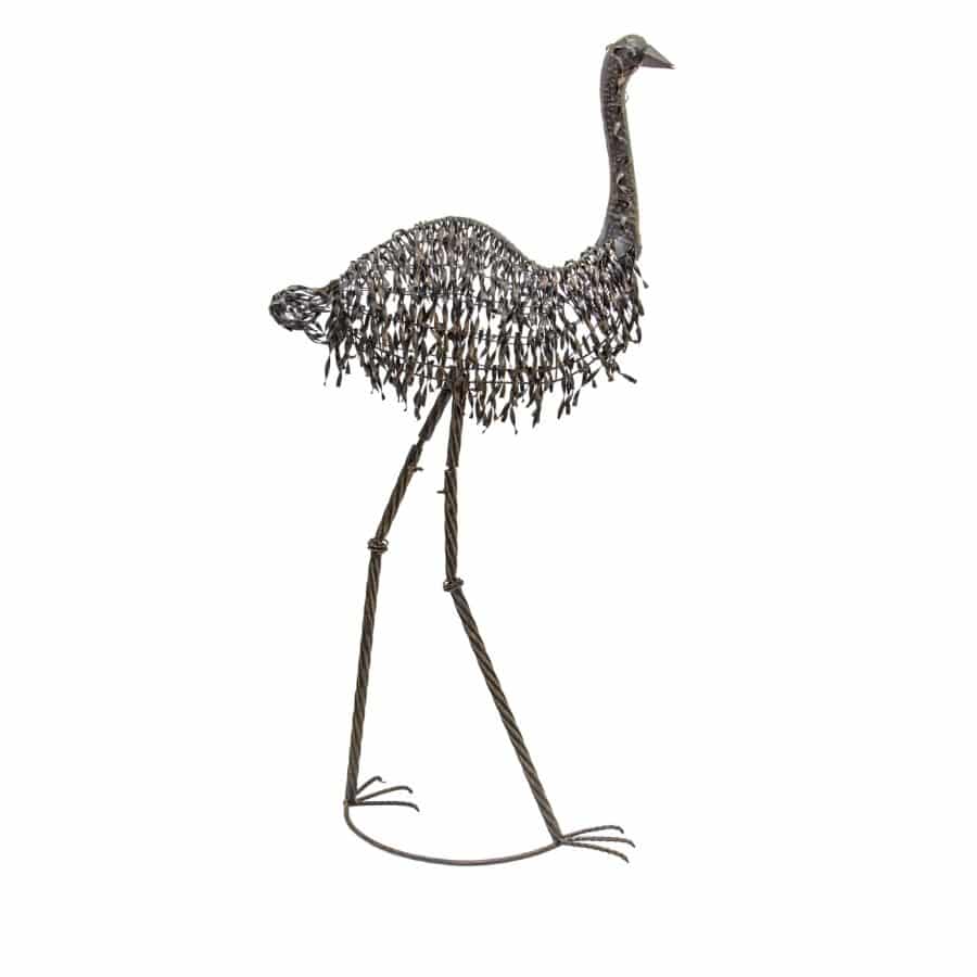 Tall Metal Mr Emu Garden Statue 58x120cm